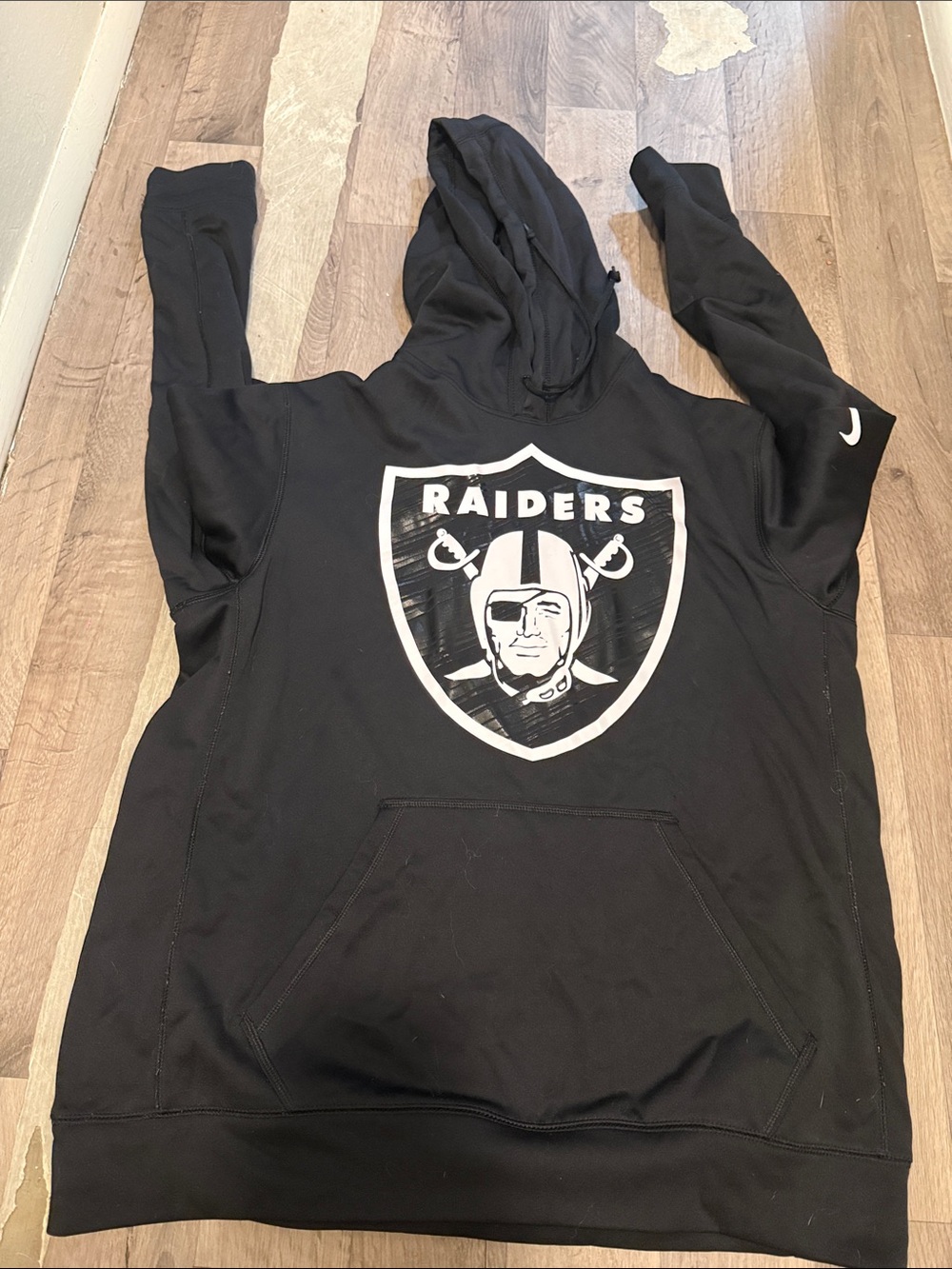 Nike Black Raiders Logo Hooded Sweatshirt